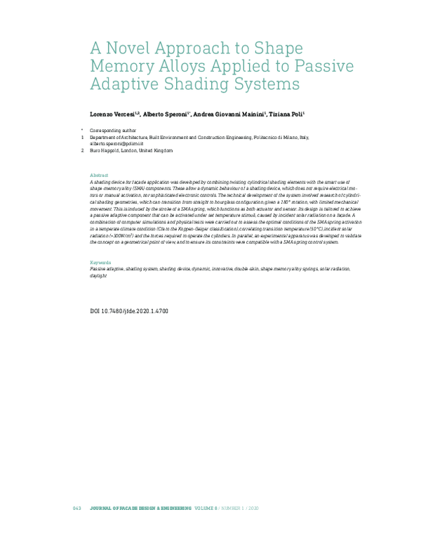 (PDF) A Novel Approach to Shape Memory Alloys Applied to Passive ...