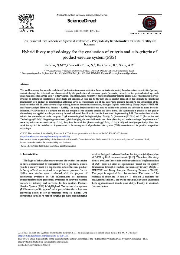 (PDF) Hybrid Fuzzy Methodology for the Evaluation of Criteria and Sub ...