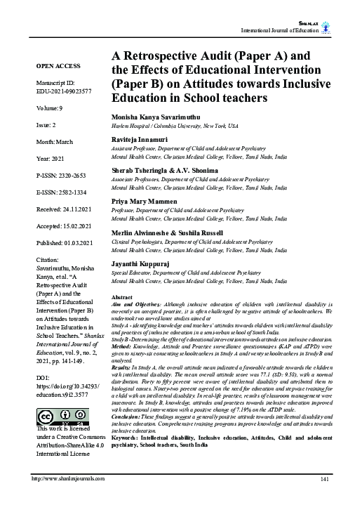 (PDF) A Retrospective Audit (Paper A) and the Effects of Educational ...
