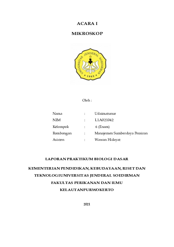 (PDF) Laporan Praktikum Mikroskop-BioDas | Uday Dey - Academia.edu