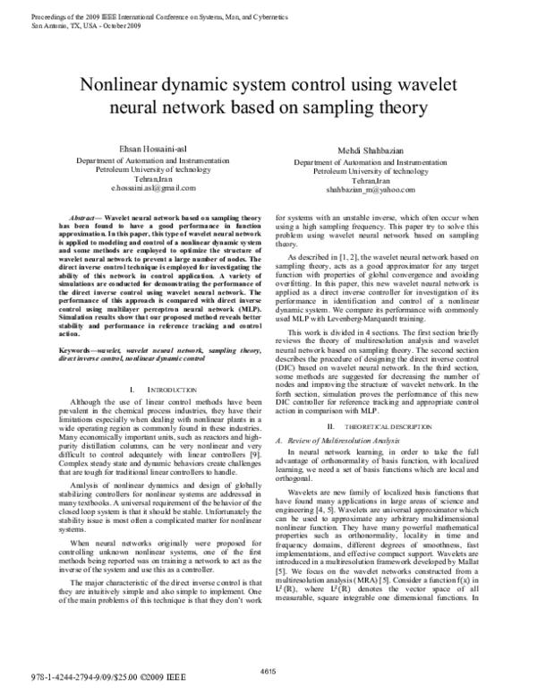 (PDF) Nonlinear dynamic system control using wavelet neural network ...