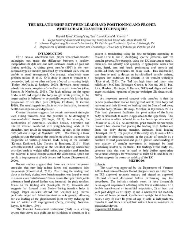 (PDF) The Relationship Between Lead Hand Positioning and Proper