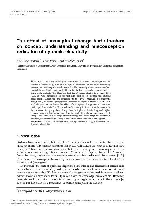 (PDF) The effect of conceptual change text structure on concept ...