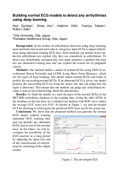 (PDF) Building normal ECG models to detect any arrhythmias using deep ...