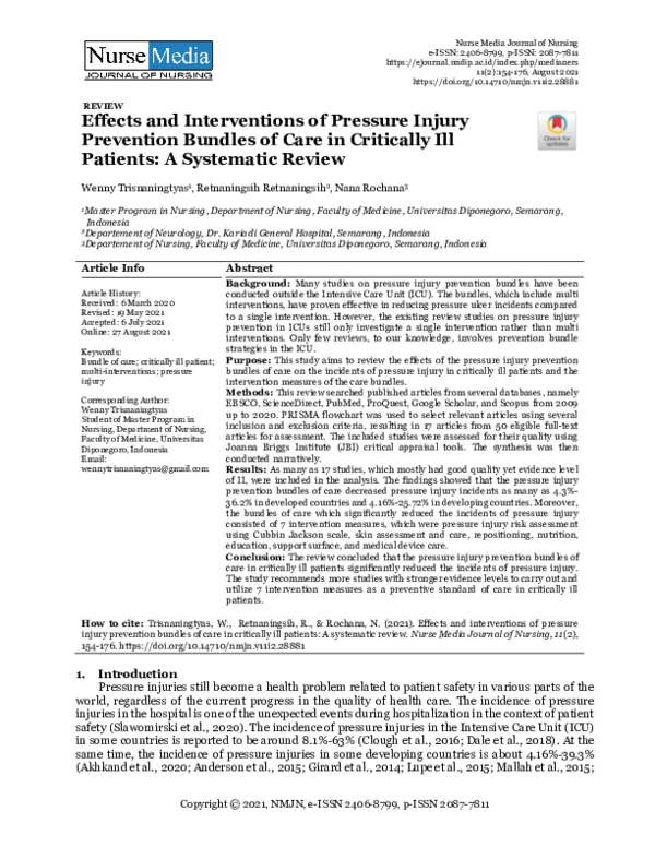 (PDF) Effects and Interventions of Pressure Injury Prevention Bundles ...