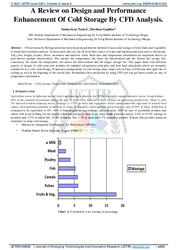 (PDF) A Review on Design and Performance Enhancement Of Cold Storage By ...
