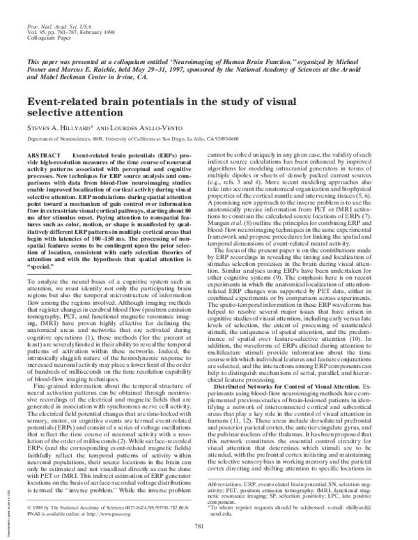 (PDF) Event-related brain potentials in the study of visual selective ...