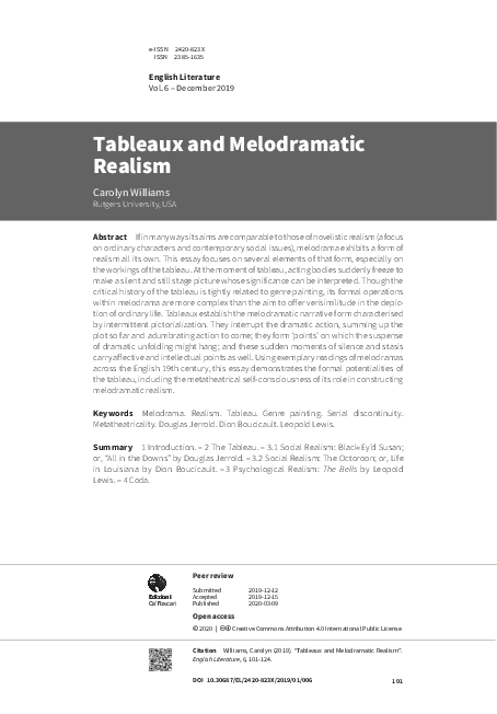 (PDF) Tableaux and Melodramatic Realism