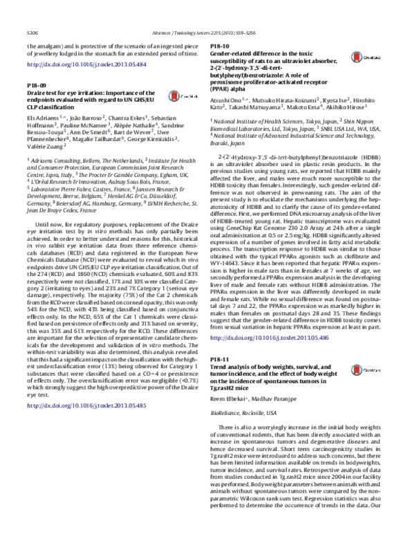 (PDF) Draize test for eye irritation Importance of the endpoints