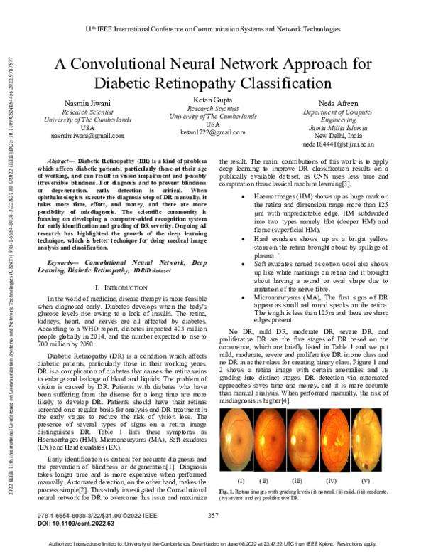 (PDF) A Convolutional Neural Network Approach for Diabetic Retinopathy ...