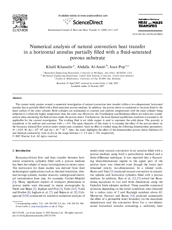 (PDF) Numerical analysis of natural convection heat transfer in stored ...