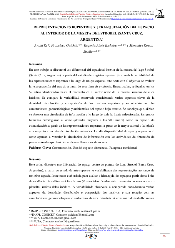 (PDF) Representaciones Rupestres y Jerarquizacion Del Espacio Al