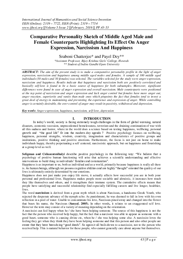 (PDF) Comparative Personality Sketch of Middle Aged Male and Female ...
