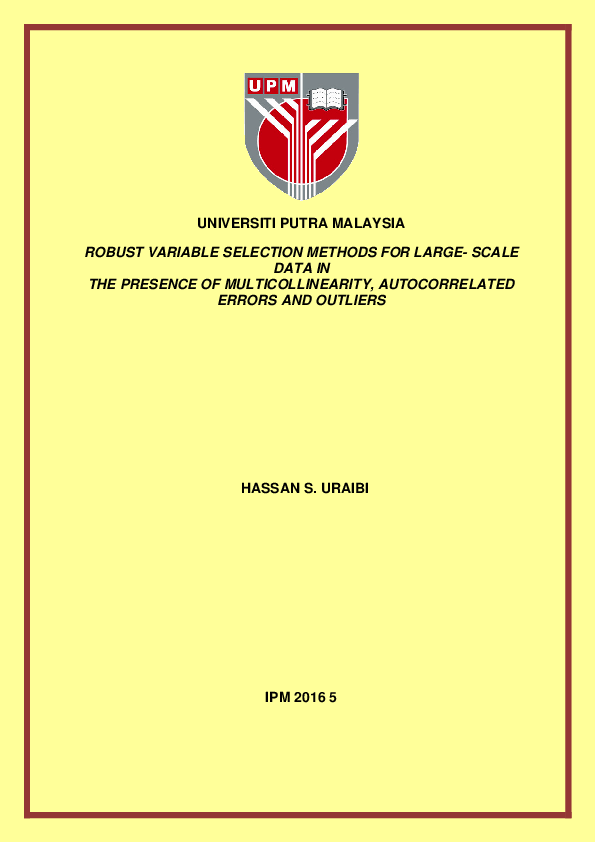 (PDF) Robust variable selection methods for large- scale data in the ...