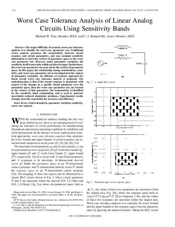 (PDF) Worst case tolerance analysis of linear analog circuits using ...