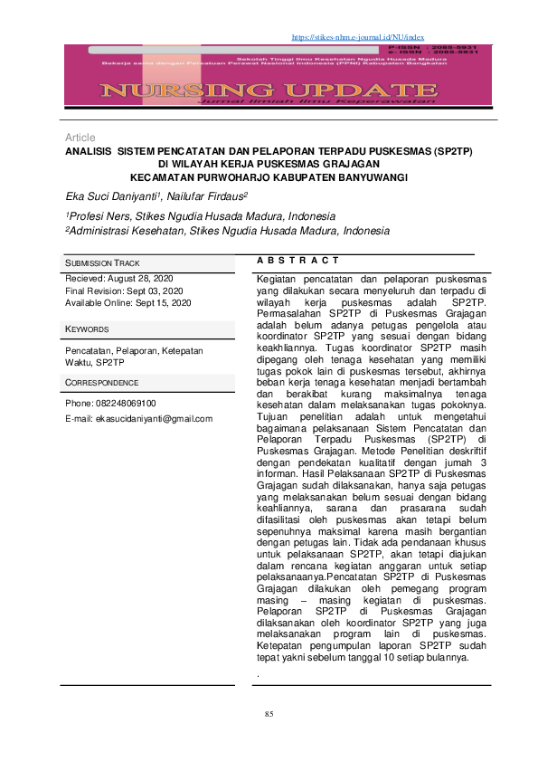 (PDF) Analisis Sistem Pencatatatn Dan Pelaporan Terpadu Puskesmas ...