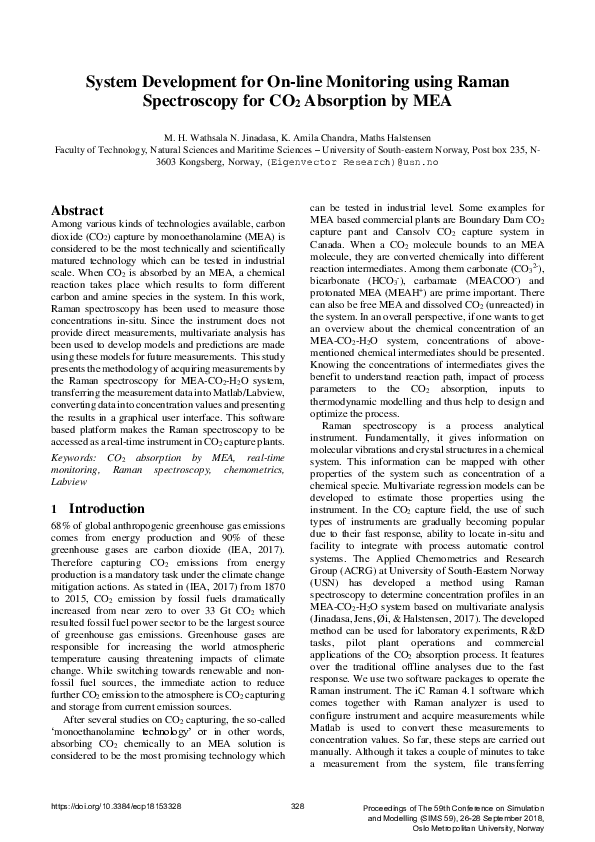 (PDF) System Development for On-line Monitoring using Raman ...