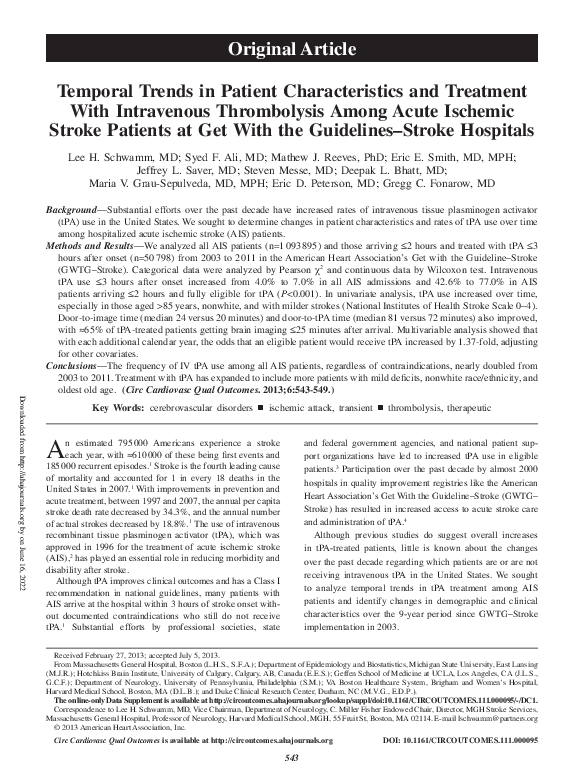 (PDF) Temporal Trends in Patient Characteristics and Treatment With ...