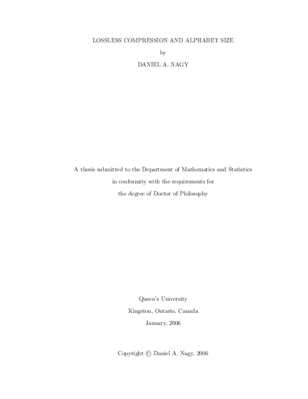 (PDF) Lossless compression and alphabet size