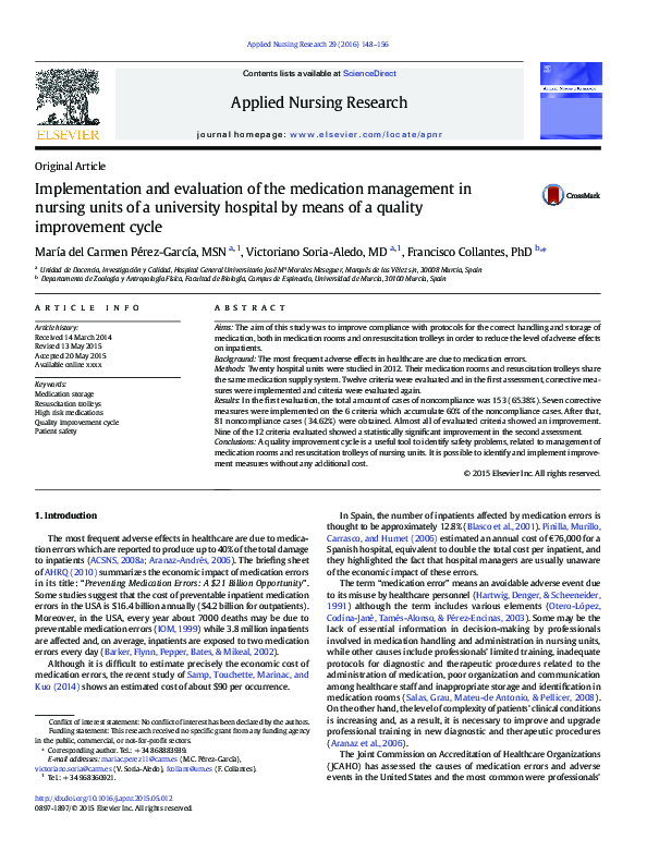 (PDF) Implementation and evaluation of the medication management in ...