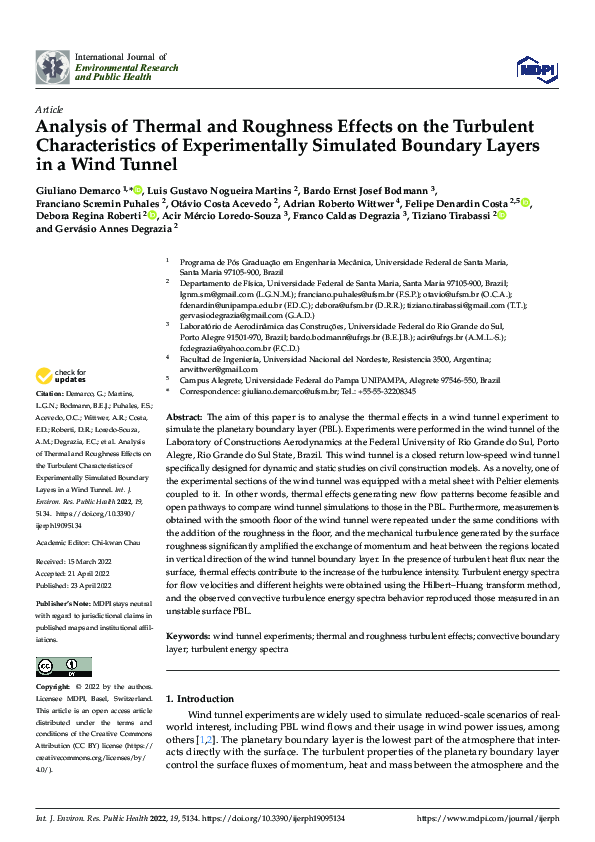 (PDF) Analysis of Thermal and Roughness Effects on the Turbulent ...
