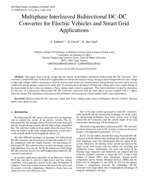 (PDF) Multiphase Interleaved Bidirectional DC-DC Converter for Electric ...