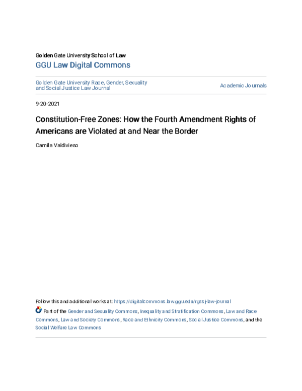 (PDF) Constitution-Free Zones: How the Fourth Amendment Rights of ...