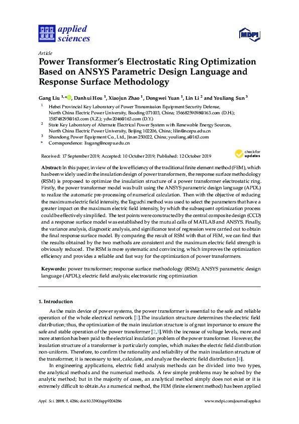 (PDF) Power Transformer’s Electrostatic Ring Optimization Based on ...
