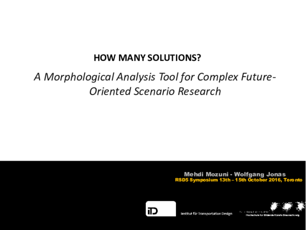 (PDF) A morphological analysis tool for complex future-oriented ...