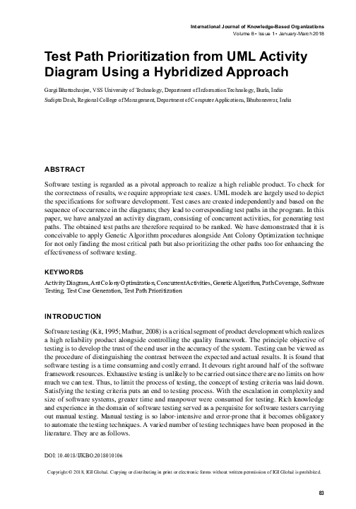 (PDF) Hybrid UML Activity Diagram Test Path Prioritization