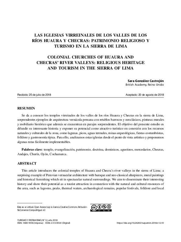  PDF Las Iglesias Virreinales De Los Valles De Los R os Huaura Y 