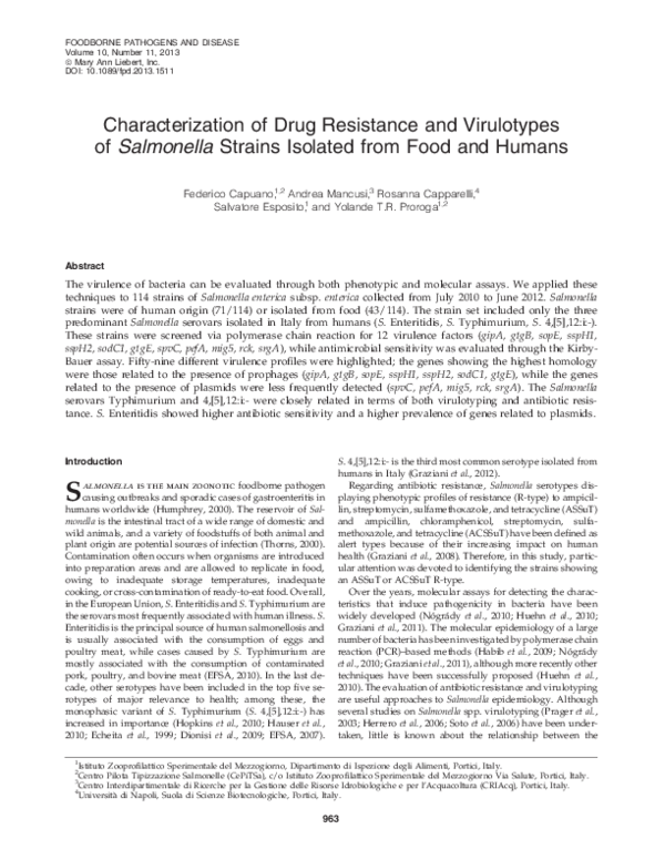 (PDF) Characterization of Drug Resistance and Virulotypes ...