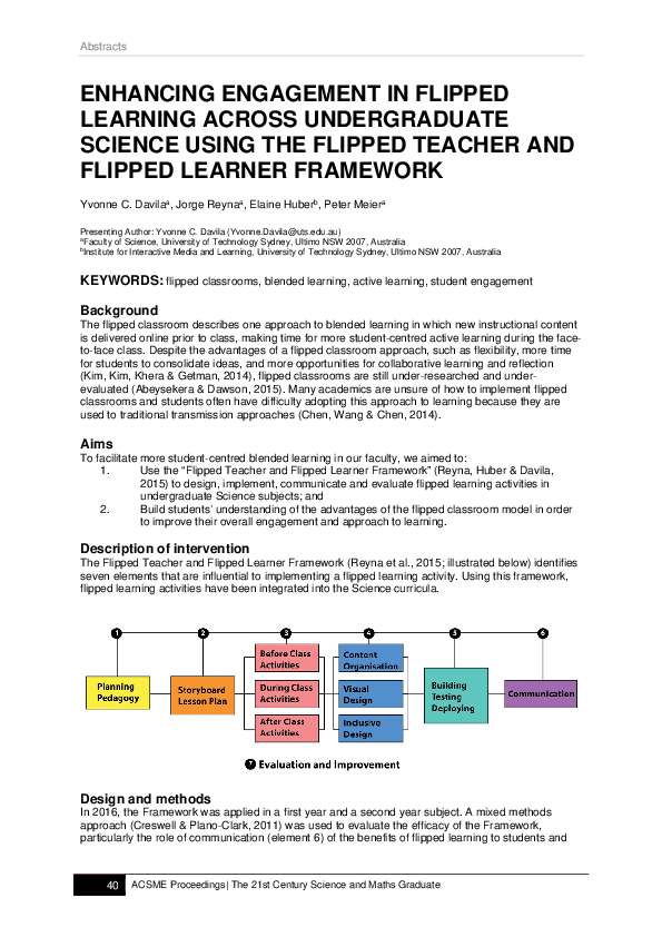 (PDF) 2017: Enhancing engagement in flipped learning across ...