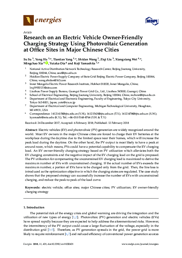 (PDF) Research on an Electric Vehicle Owner-Friendly Charging Strategy ...
