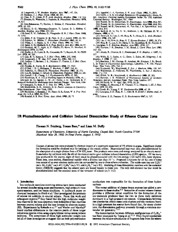 (PDF) IR photodissociation and collision induced dissociation study of ...
