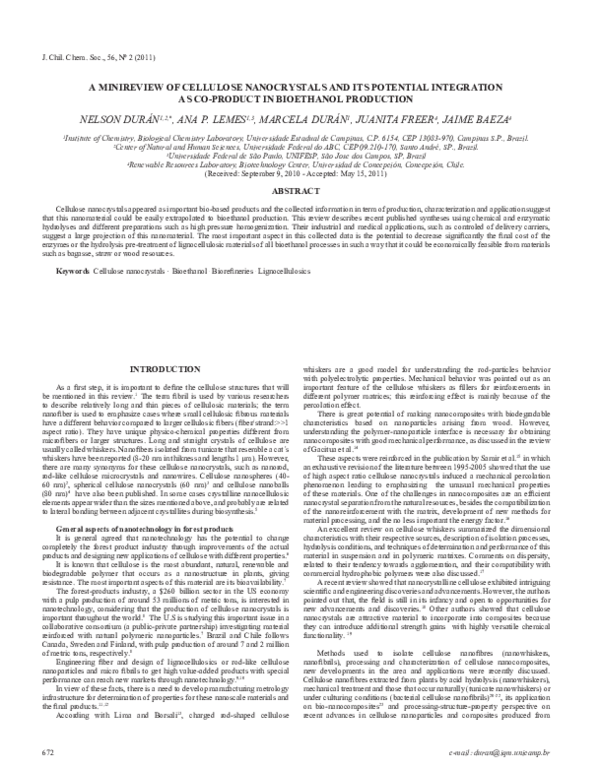 (PDF) A Minireview of Cellulose Nanocrystals and Its Potential ...