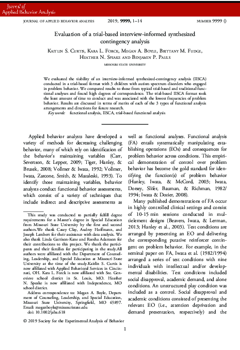 (PDF) Evaluation of a trial‐based interview‐informed synthesized ...