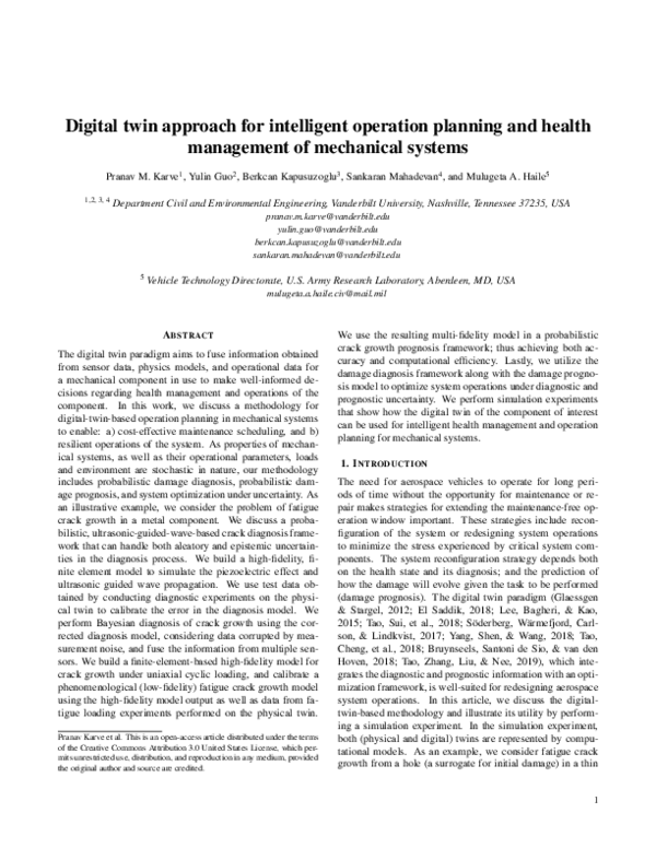 (PDF) Digital twin approach for intelligent operation planning and ...