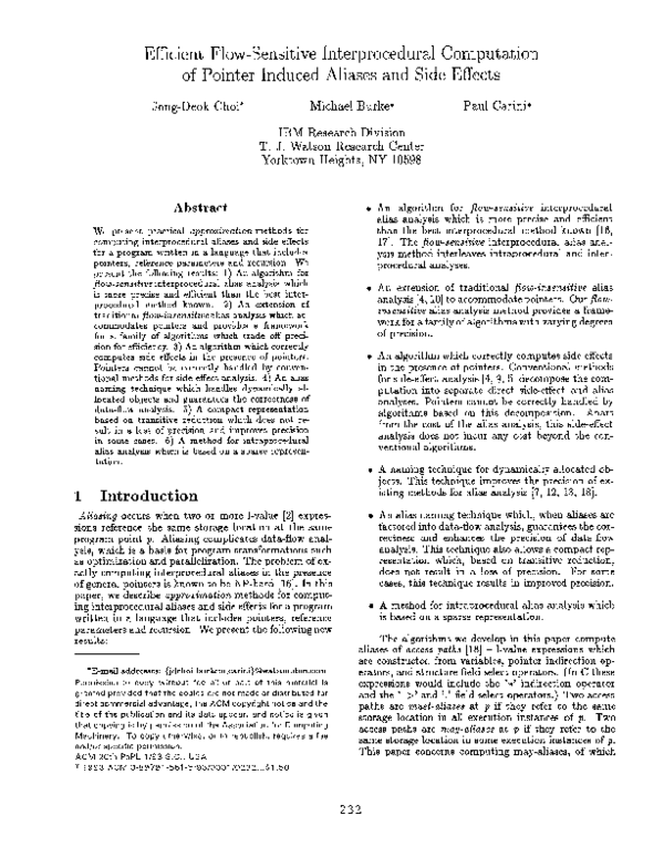 (PDF) Efficient flow-sensitive interprocedural computation of pointer ...