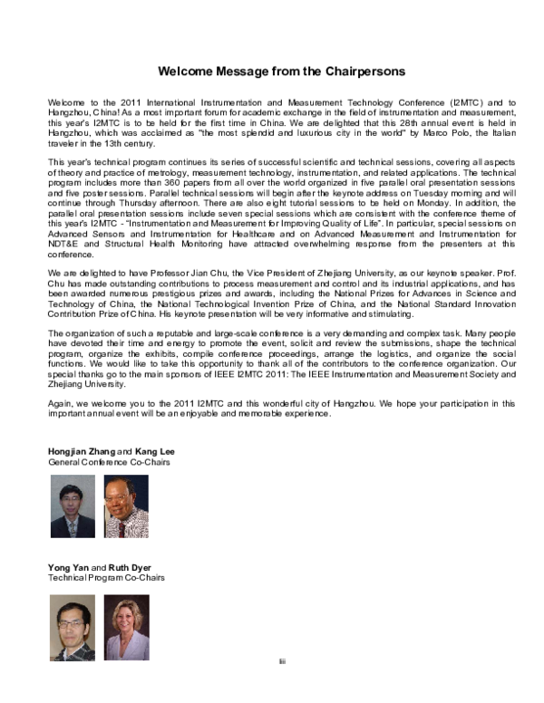 (PDF) Welcome message from the chairpersons | Dario Petri - Academia.edu