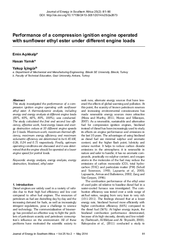 (PDF) Performance analysis and exhaust emissions of neem methyl ester ...
