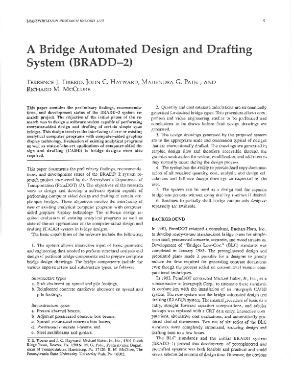 (PDF) Task 1 - Final Report - for Development of a Bridge Automated ...