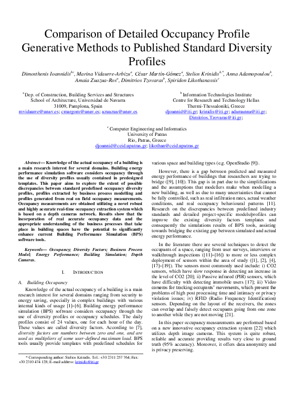 (PDF) Comparison of detailed occupancy profile generative methods to ...