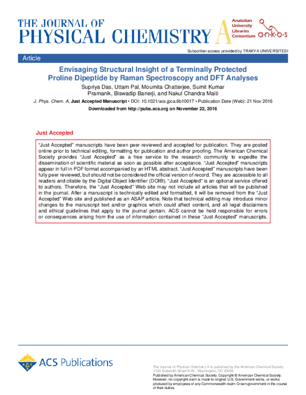 (PDF) Envisaging Structural Insight of a Terminally Protected Proline ...