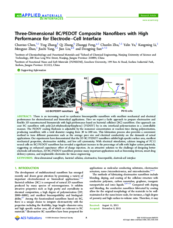 (PDF) Three-Dimensional BC/PEDOT Composite Nanofibers with High ...