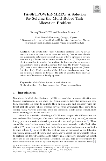 (PDF) FA-SETPOWER-MRTA: A Solution for Solving the Multi-Robot Task ...
