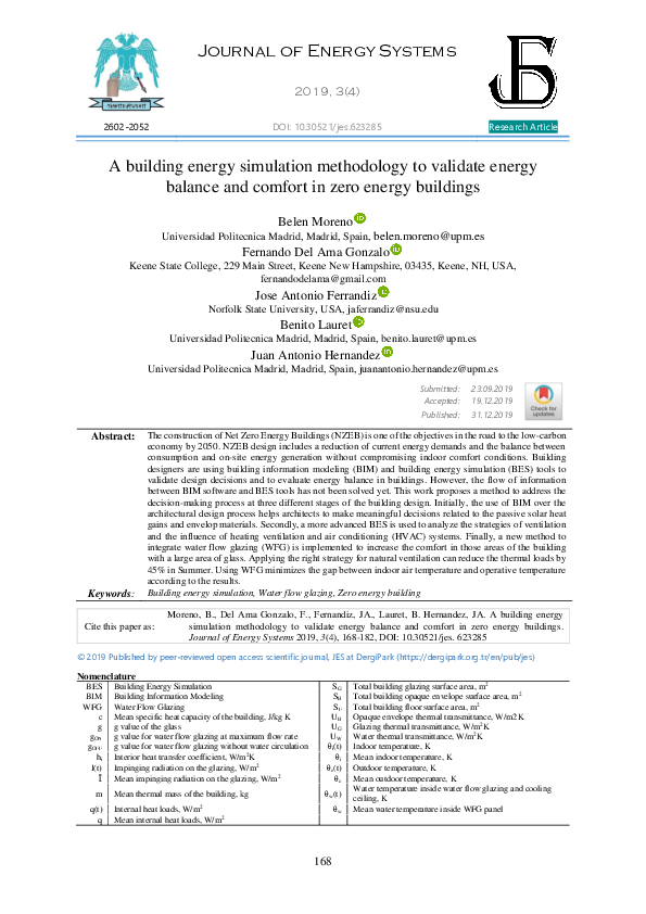 (PDF) A Building energy simulation methodology to validate energy ...
