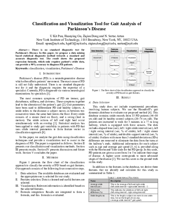 (PDF) Classification and visualization tool for gait analysis of ...