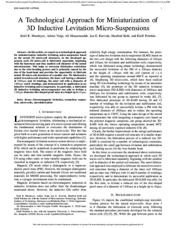 (PDF) A Technological Approach for Miniaturization of 3D Inductive ...