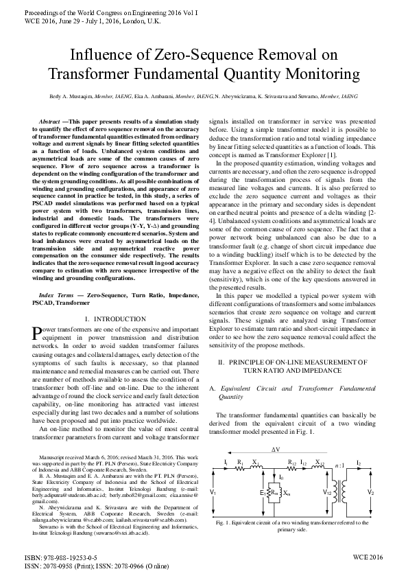 (PDF) P Influence of Zero-Sequence Removal on Transformer Fundamental ... image.